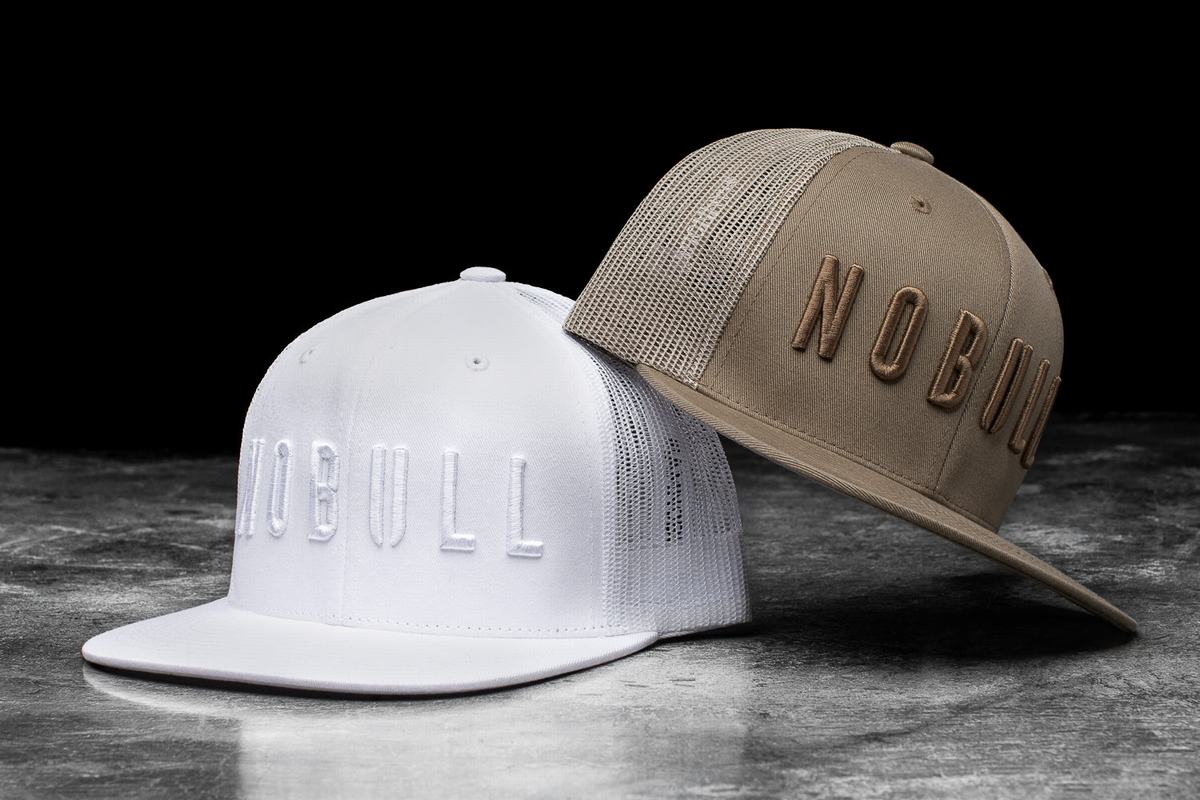 Nobull Flat-Brim Trucker Men's Hats Light Brown | Australia (PD0876)